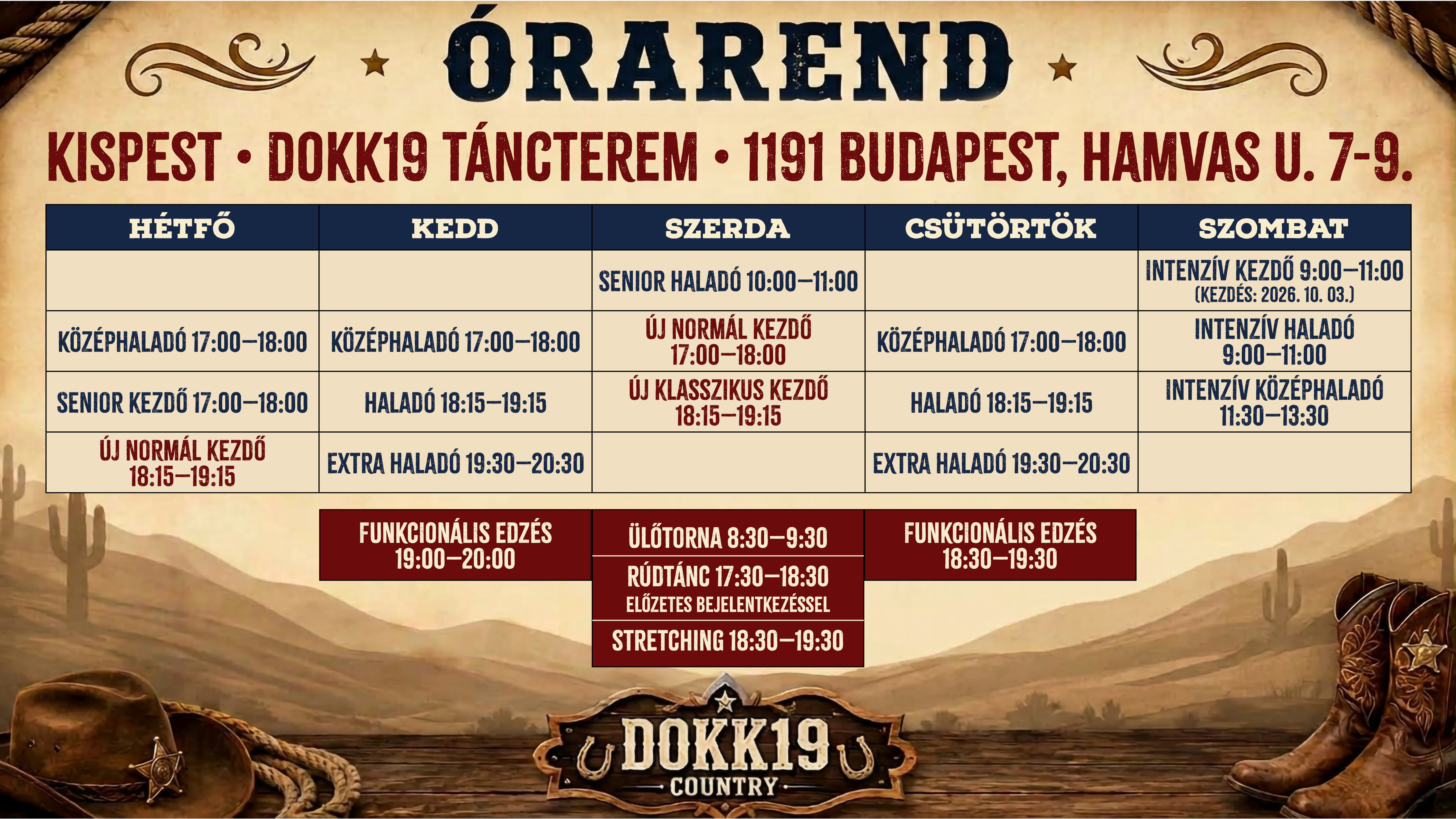 Dokk19 órarend
